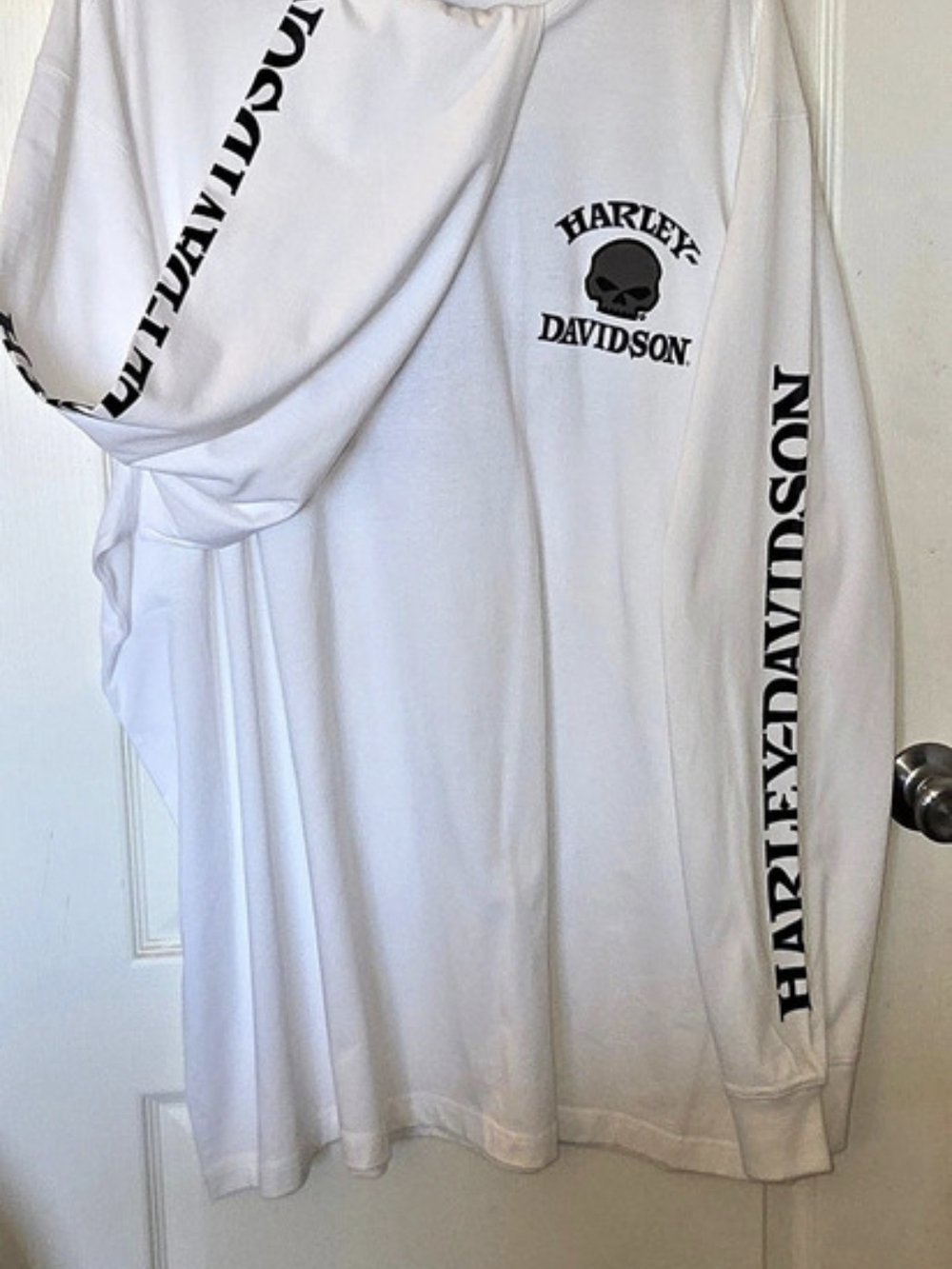 Harley-Davidson Genuine Motorclothes Skull Long Sleeve T-Shirt White 3XL